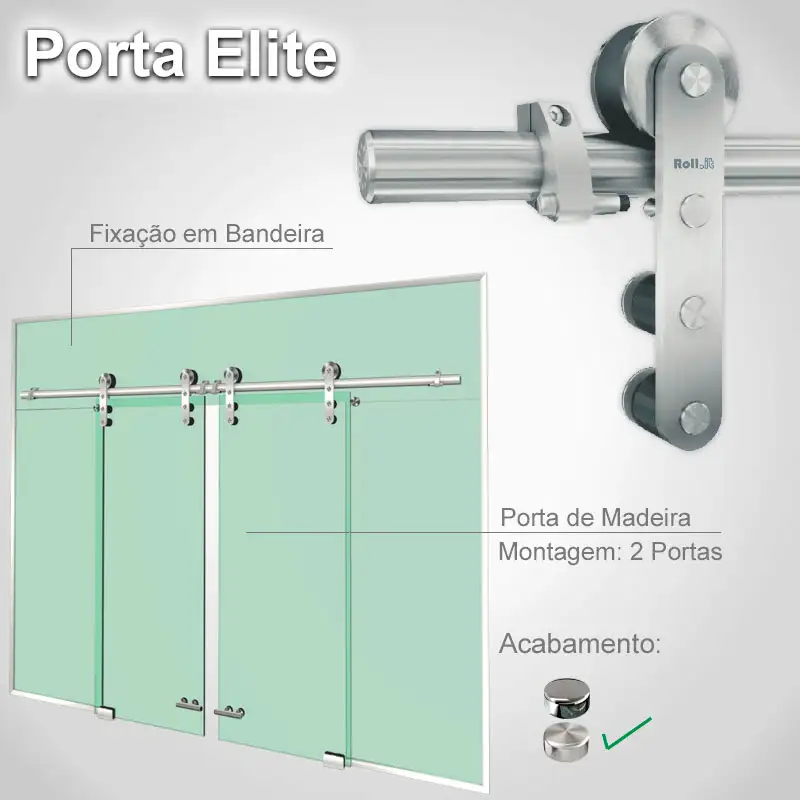 Bandeira 2 Folhas Escovado