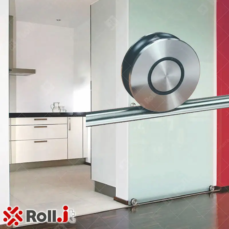 Sistema Solo Rollit — roldanas no piso, peso apoiado embaixo