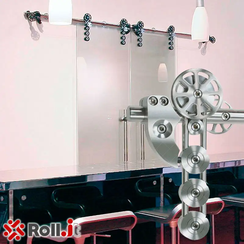 Sistema Spider Rollit - design premium aparente trilho 25mm