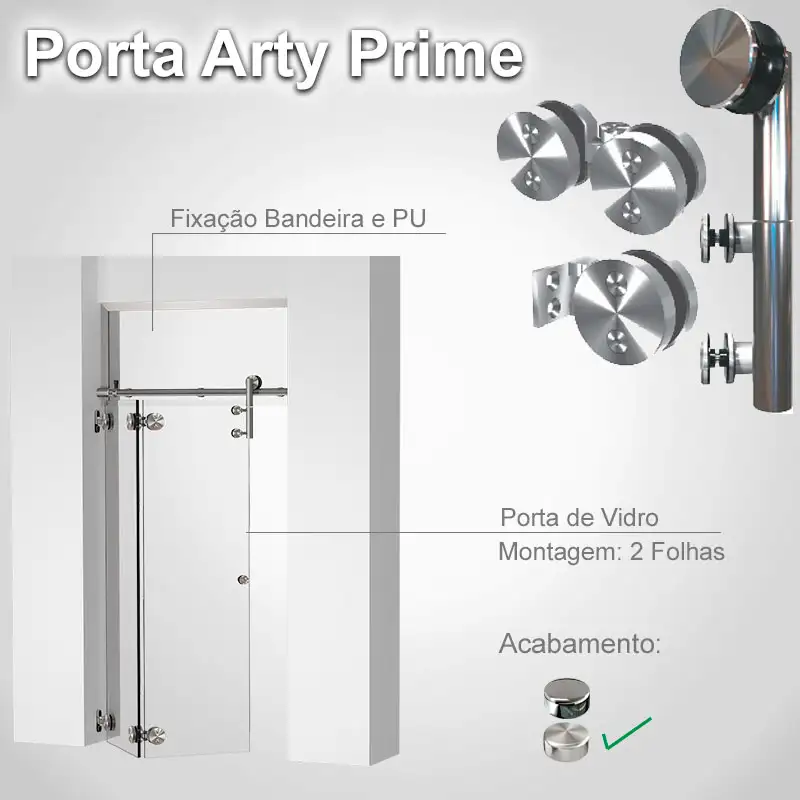 Bandeira 2 Folhas Escovado