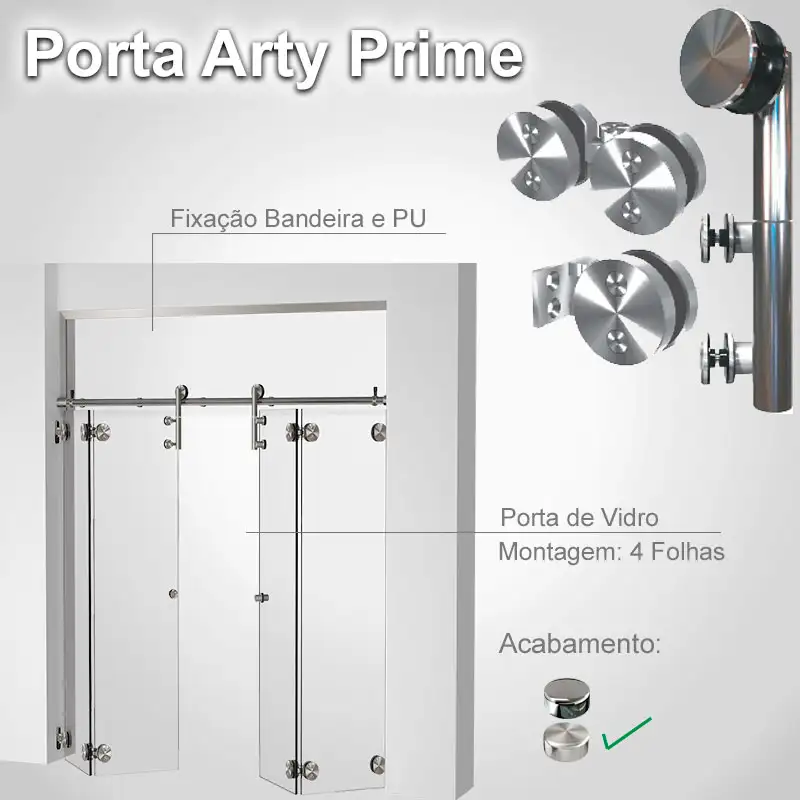 Bandeira 4 Folhas Escovado