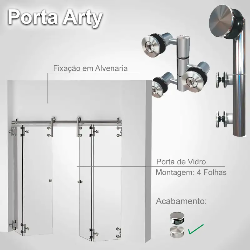 Alvenaria 4 Folhas Escovado