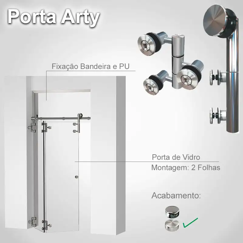 Bandeira 2 Folhas Escovado