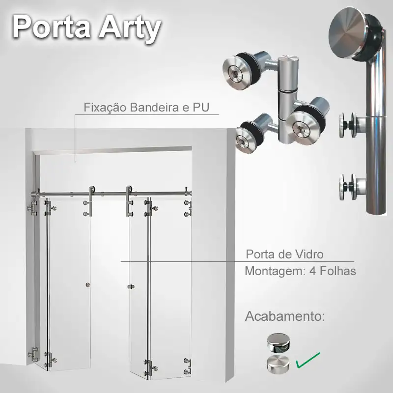 Bandeira 4 Folhas Escovado