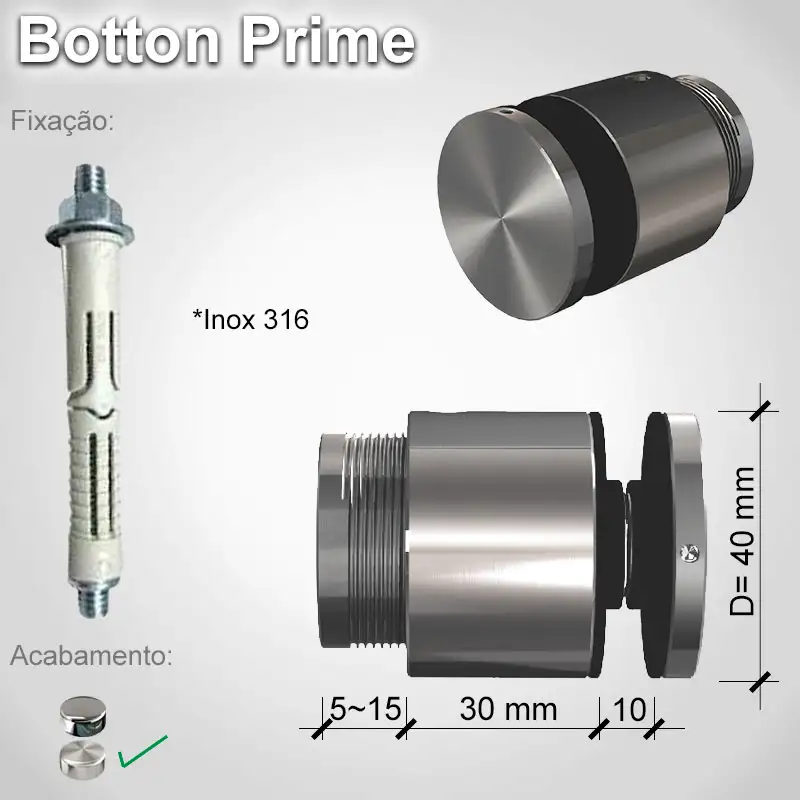 Guarda Corpo Botton Prime V10 N E