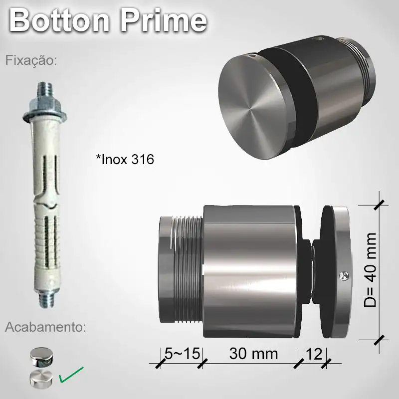Guarda Corpo Botton Prime V12 N E