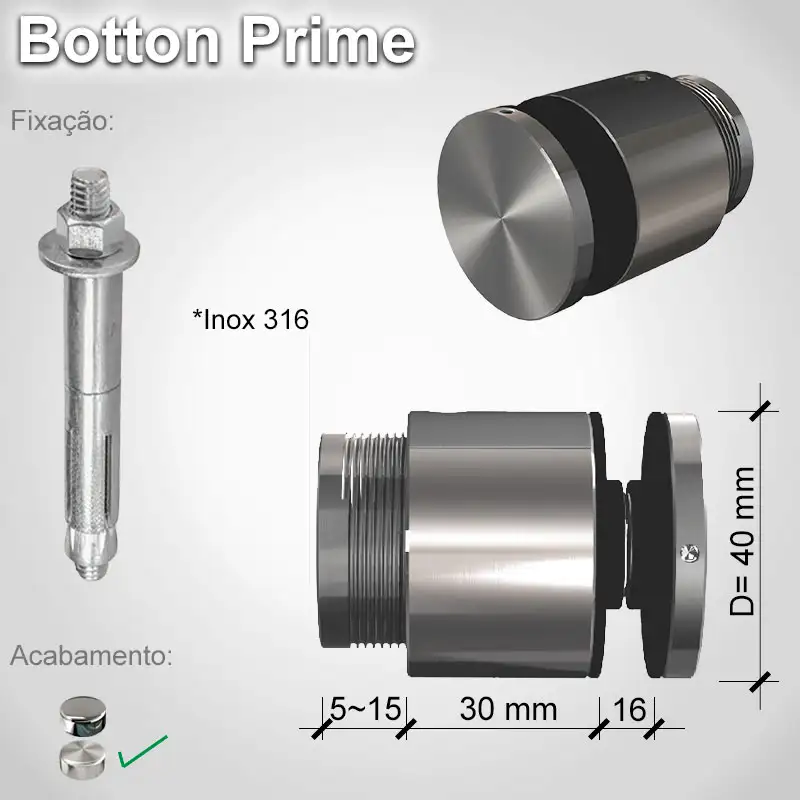 Guarda Corpo Botton Prime V16 A E