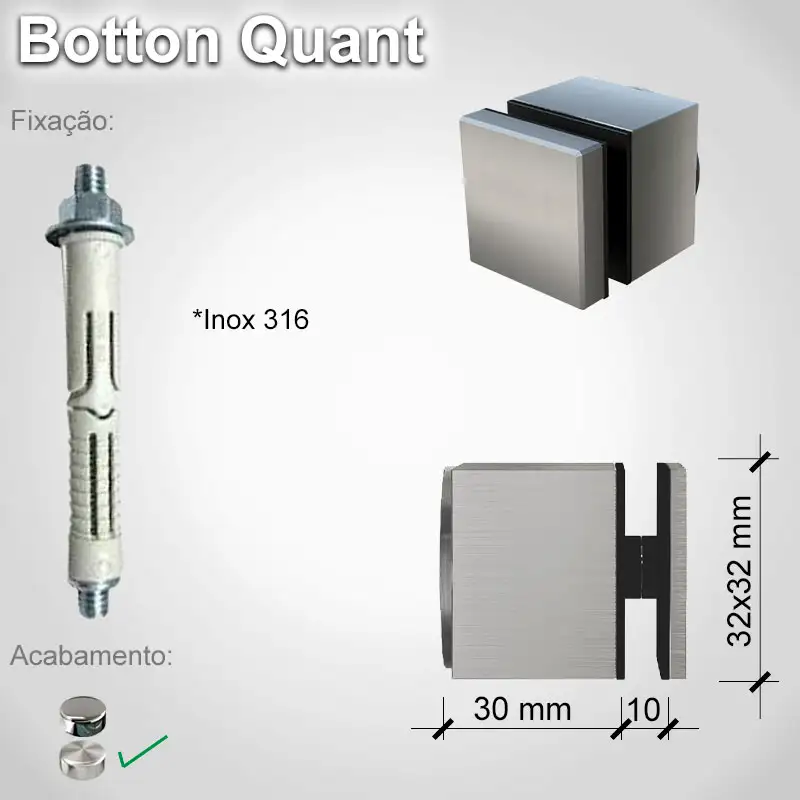 Guarda Corpo Botton Quant V10 N E