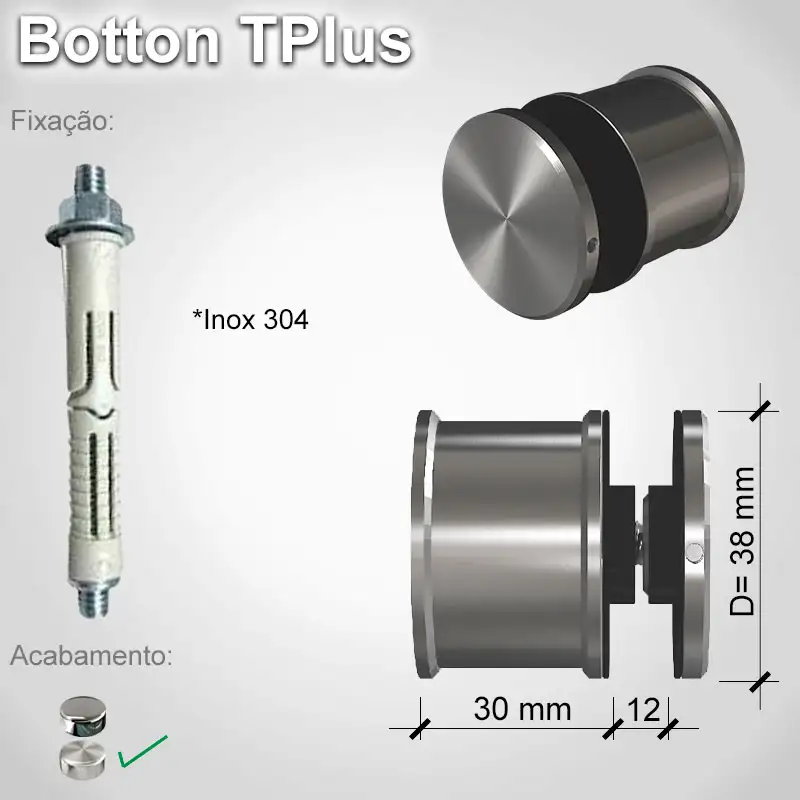 Guarda Corpo Botton Tplus V12 N E