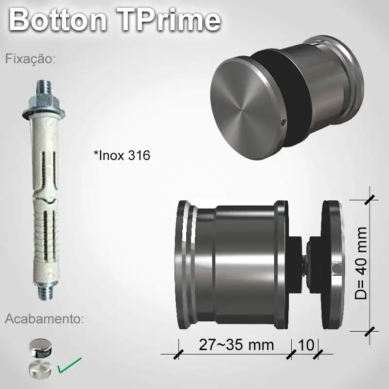 Guarda Corpo Botton Tprime V10 N E
