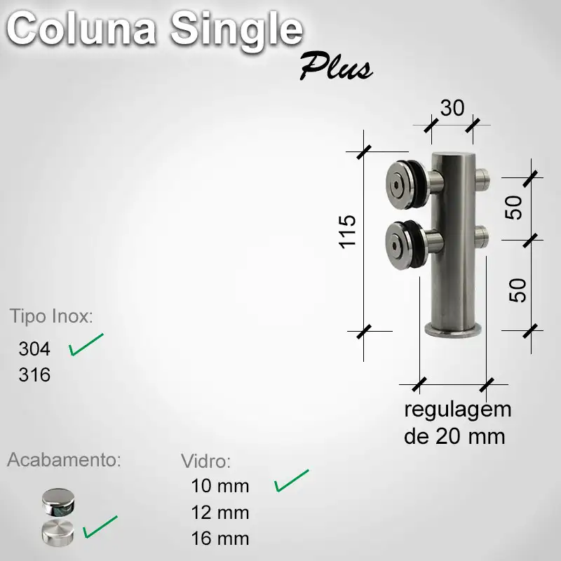 Guarda Corpo Single Singleplus 10 304 E