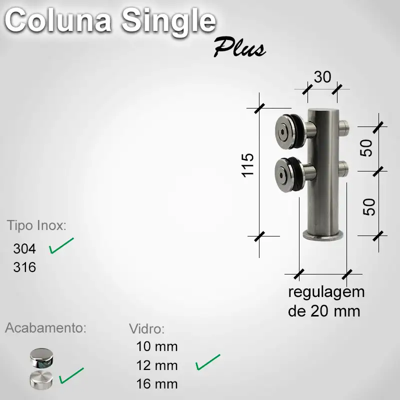 Guarda Corpo Single Singleplus 12 304 E