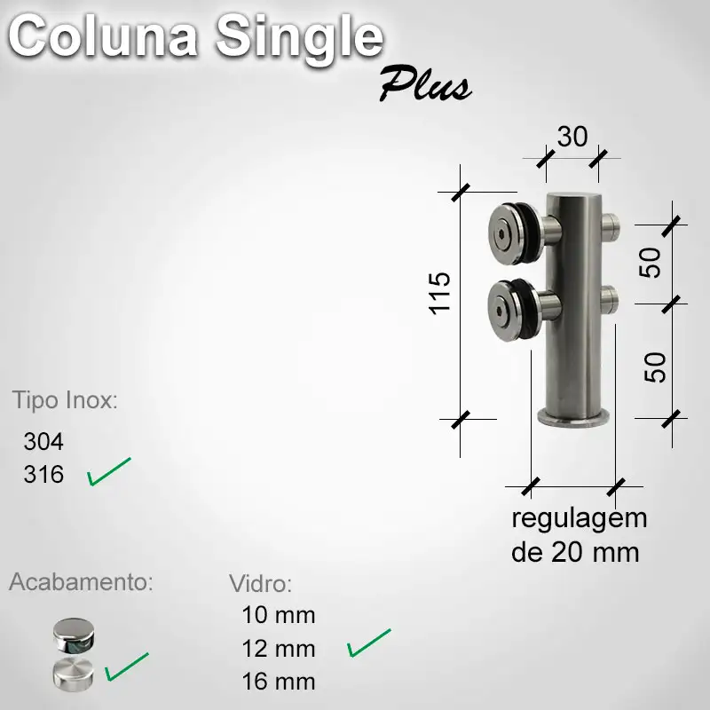 Guarda Corpo Single Singleplus 12 316 E