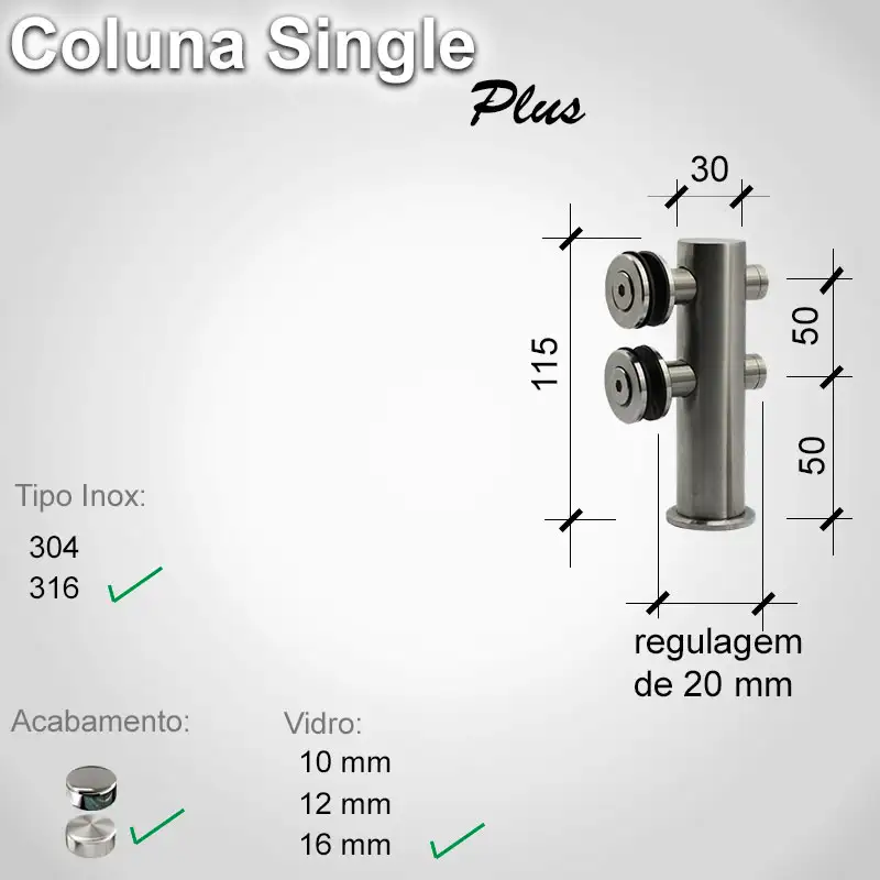 Guarda Corpo Single Singleplus 16 316 E