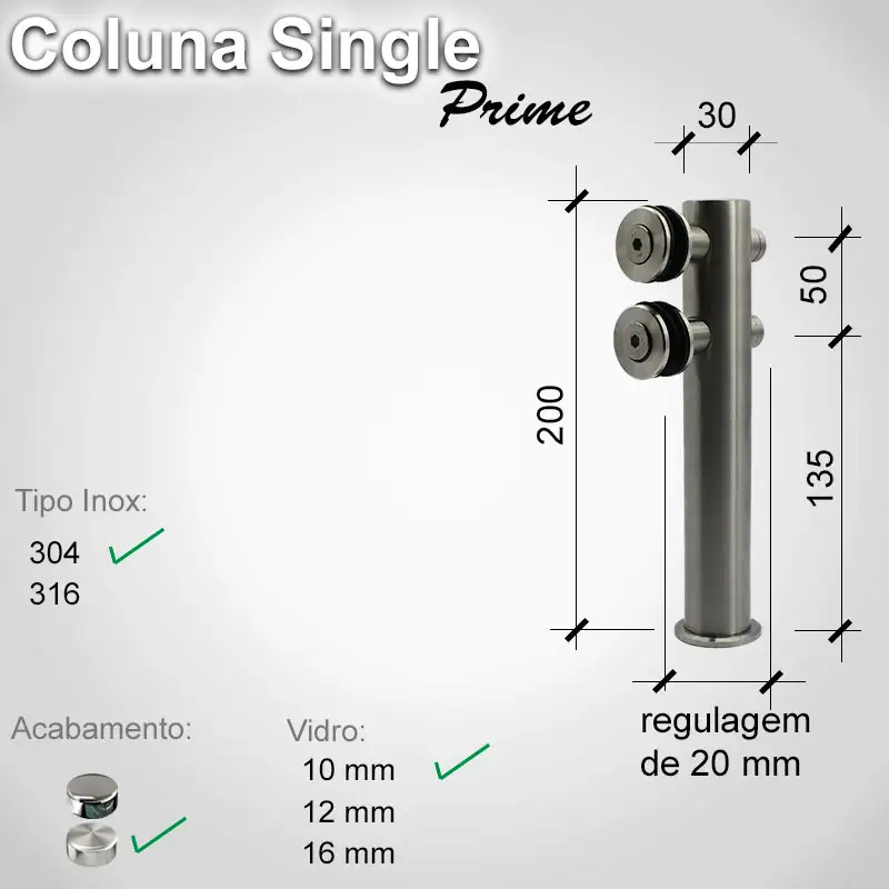 Guarda Corpo Single Singleprime 10 304 E