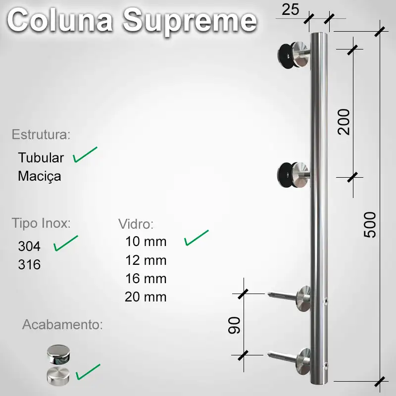 Guarda Corpo Supreme Supreme 304 T 10 E