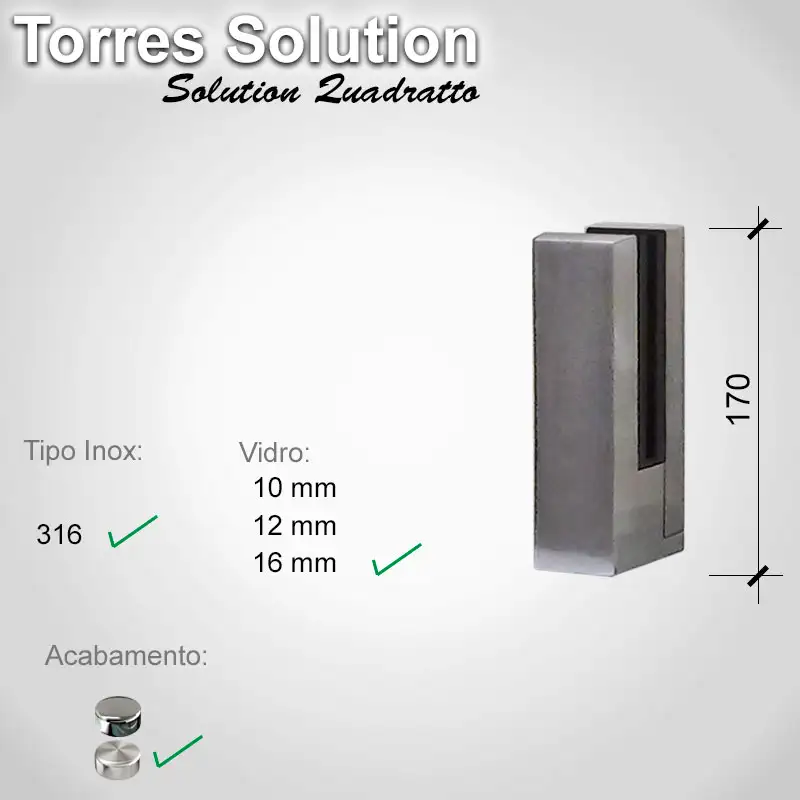 Guarda Corpo Solution Quadratto 316 16 E