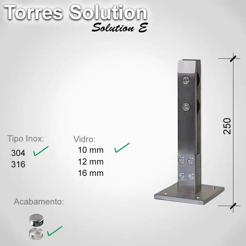 Guarda Corpo Solution Solutione 304 10 E
