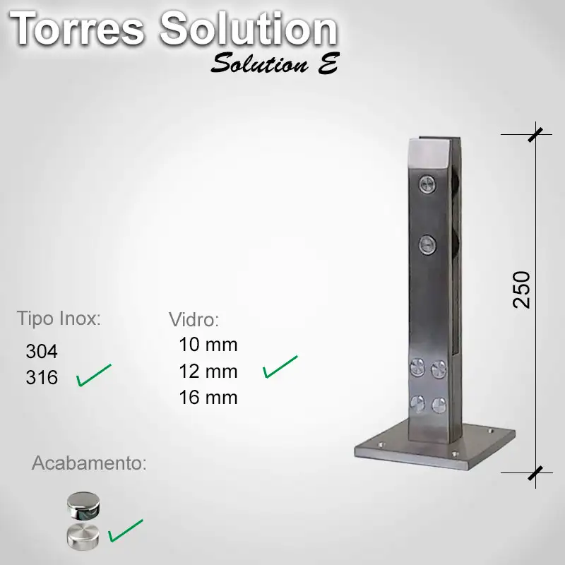 Guarda Corpo Solution Solutione 316 12 E