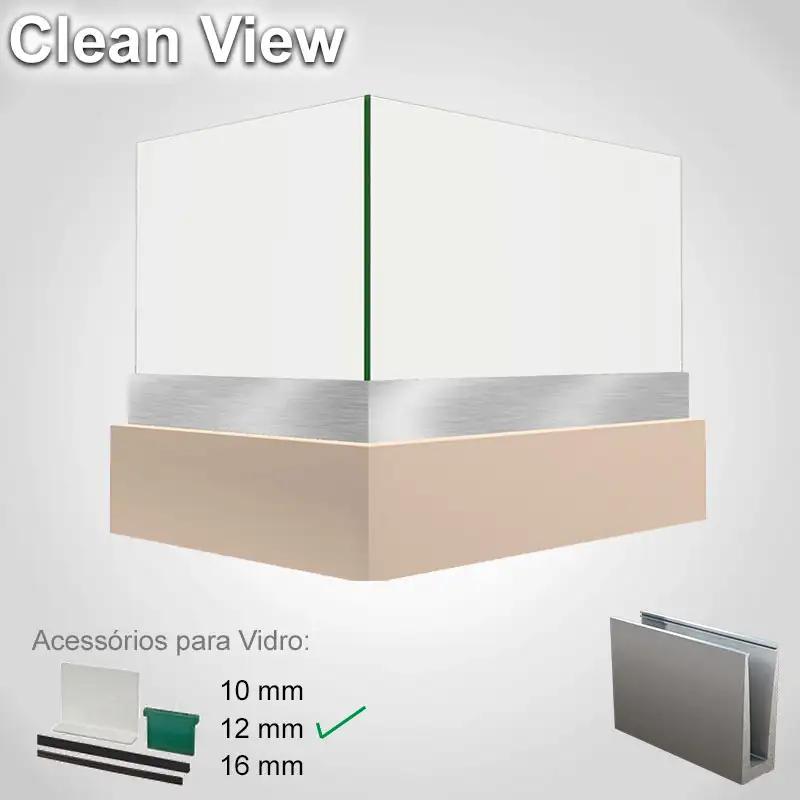Guarda Corpo Clean View Sobrepor 12 S N