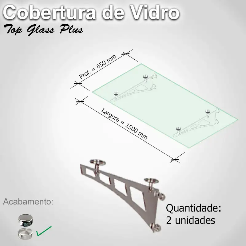 Cobertura Top Glass Plus 1500 650 2 E