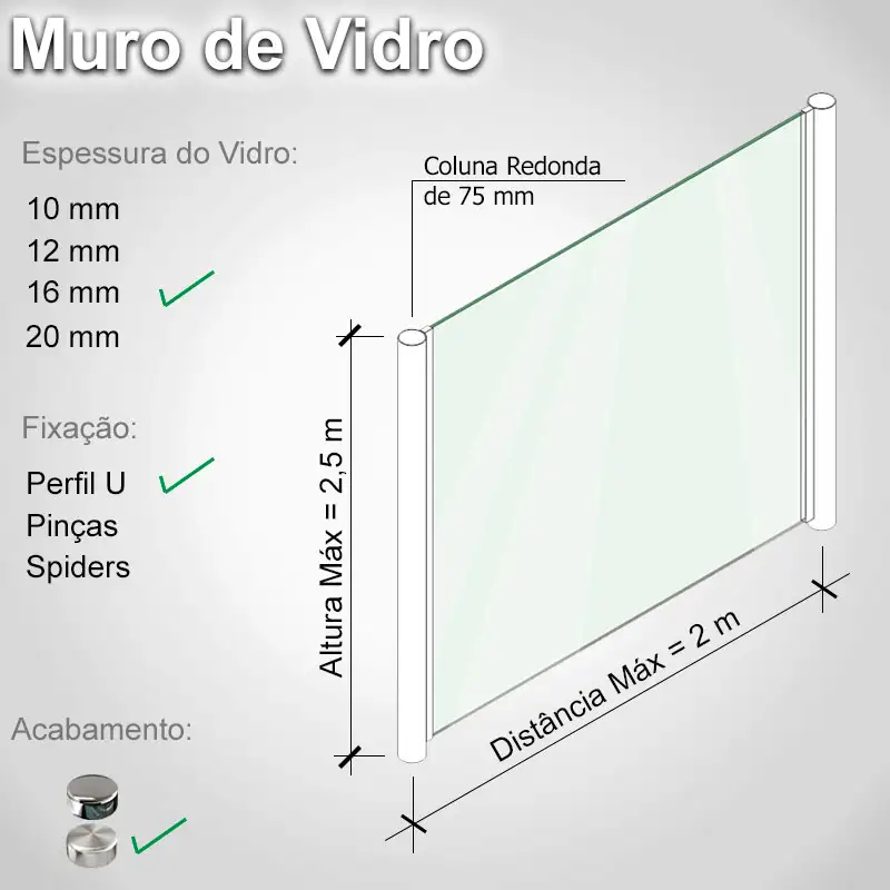 Muro de Vidro 25 R U 16 E