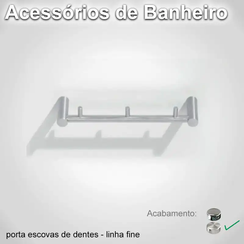 Porta Escovas Dentes Fine Escovado