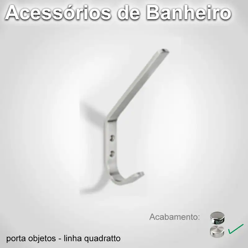 Porta Objetos Quadratto Escovado